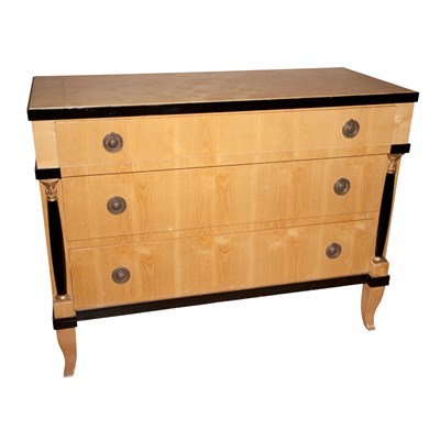 Lot 342 - Biedermeier Style Birch and Part Ebonized...