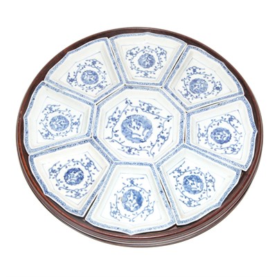 Lot 387 - Chinese Blue and White Porcelain Supper Set...
