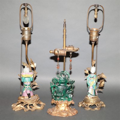 Lot 397 - Pair of Chinese Famille Rose Porcelain Figures...