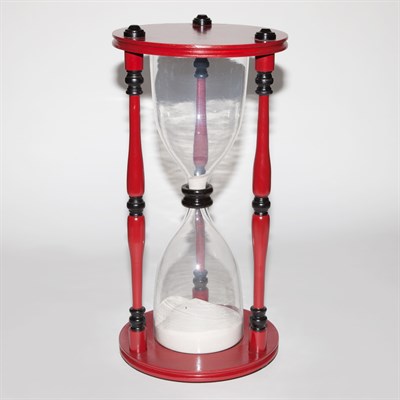 Lot 595 - Painted Wood Hourglass Height 23 inches.