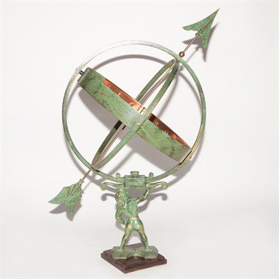 Lot 582 - Armillary Sundial on Atlas Stand Height 31...