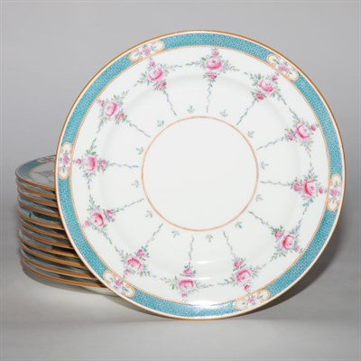 Lot 486 - Set of Twelve Mintons Porcelain Dessert Plates...