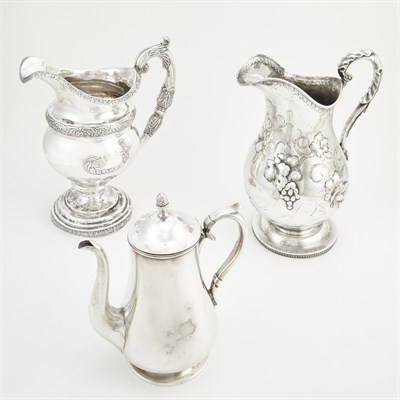 Lot 172 - American Coin Silver Ewer Circa 1830 The...
