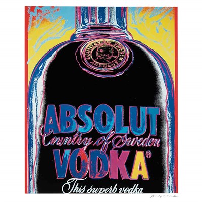 Lot 284 - Andy Warhol ABSOLUT VODKA Color offset...