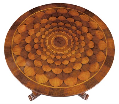 Lot 277 - Regency Style Parcel Painted Parquetry Inlaid...