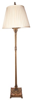 Lot 194 - Louis XVI Style Brass and Marble Floor Lamp...