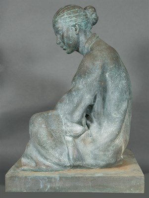 Lot 28 - Felipe Castaneda Mexican, b. 1933 Seated Woman,...