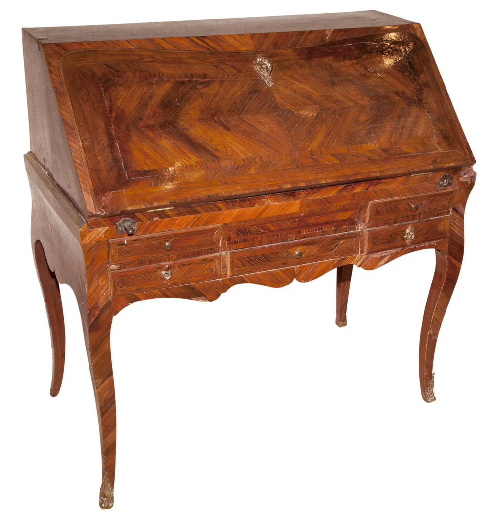 Lot 117 - Louis XV Parquetry Inlaid Desk Height 38 1/2...