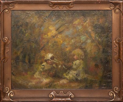 Lot 3 - American School 20th Century Playtime Signed...
