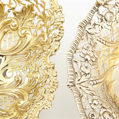 Lot 250 - Group of George III Sterling Silver Gilt Table...