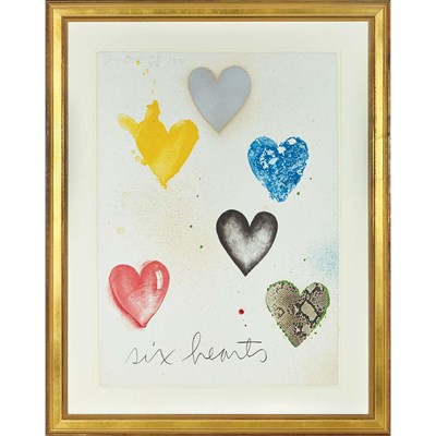 Lot 72 - Jim Dine SIX HEARTS (WILLIAMS COLLEGE 12) Hand-...
