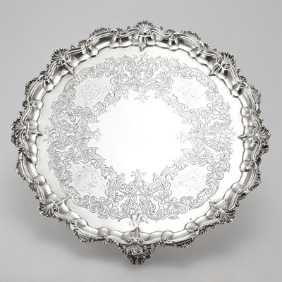 Lot 267 - Victorian Sterling Silver Salver John Samuel...