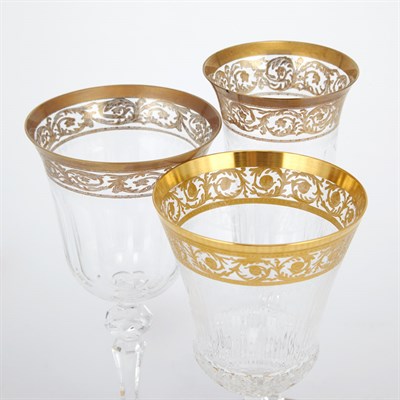Lot 303 - Set of Ten Saint-Louis Gilt Decorated Cut...