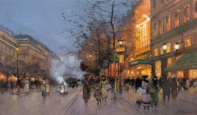 Lot 63 - Paul Renard French, 1941-1997 Paris at Dusk...