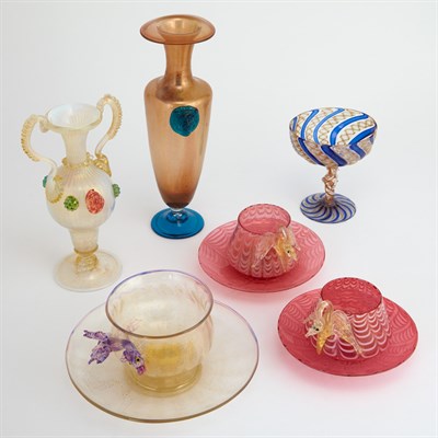 Lot 94 - Group of Venetian Glass Articles Late...