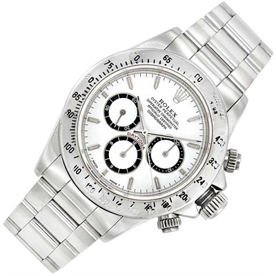 Lot 343 - Gentleman's Stainless Steel Oyster Perpetual 'Daytona' Wristwatch, Rolex, Ref. 16520