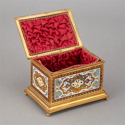 Lot 263 - French Gilt-Bronze and Cloisonne Enameled...