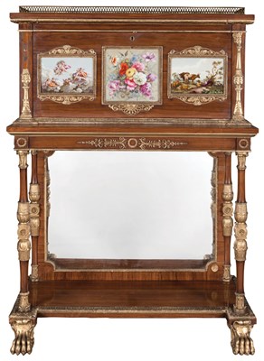 Lot 425 - George IV Gilt-Metal and Porcelain Mounted,...