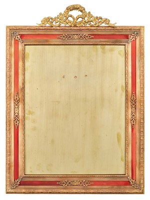 Lot 356 - Louis XVI Style Gilt-Metal and Red Guilloche...