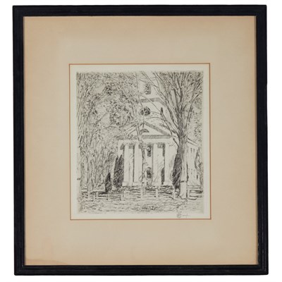 Lot 105 - Childe Hassam THE CHURCH AT OLD LYME (C./C....
