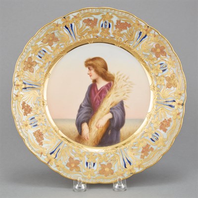 Lot 436 - German Art Nouveau Gilt and Polychrome...
