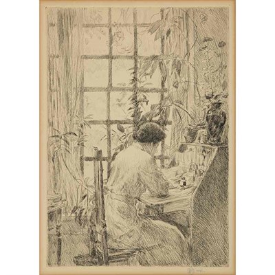 Lot 100 - Childe Hassam (1859-1935) THE WRITING DESK...
