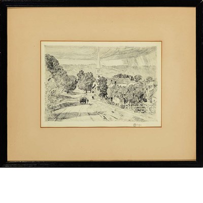 Lot 104 - Childe Hassam VERMONT VILLAGE (C./C. 221)...