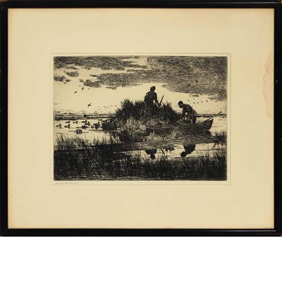 Lot 30 - Frank Weston Benson (1862-1951) MORNING FLIGHT;...