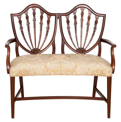 Lot 179 - George III Style Mahogany Double Chair Back...