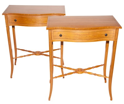 Lot 390 - Pair of George III Style Inlaid Stainwood Side...