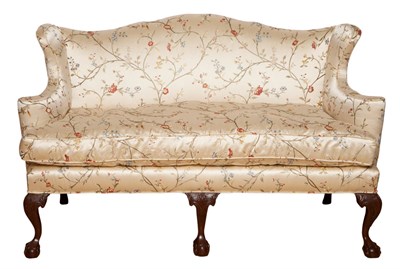Lot 456 - George III Style Upholstered Mahogany Settee...