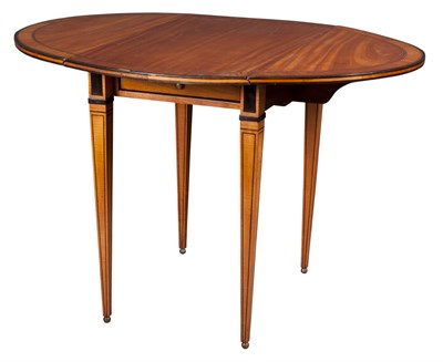 Lot 297 - George III Style Inlaid Satinwood Pembroke...