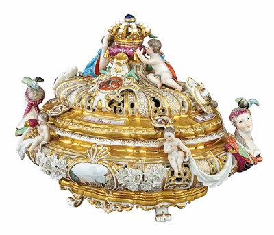 Lot 419 - Meissen Porcelain Covered Tureen Late 19th...