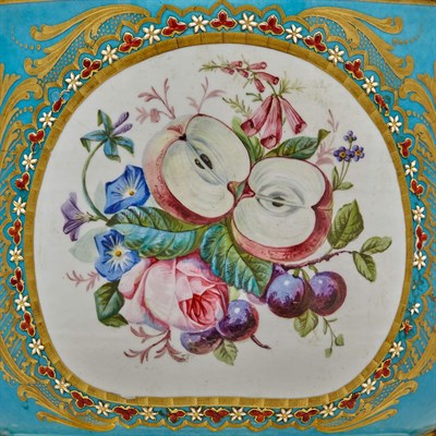 Lot 342 - Pair of Sevres Style Gilt-Metal Mounted Gilt...