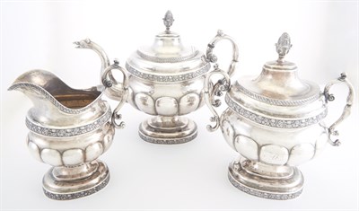 Lot 228 - American Coin Silver Tea Service Peter Chitry,...