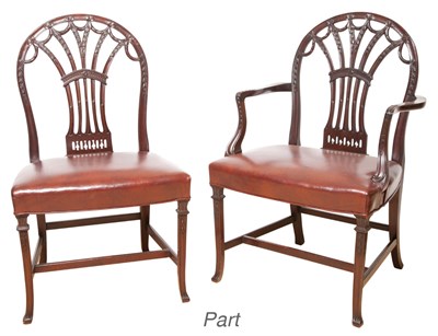 Lot 264 - Pair of George III Style Mahogany Armchairs;...