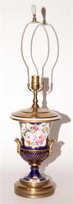Lot 437 - English Gilt and Polychrome Decorated Cobalt...