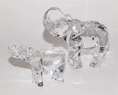 Lot 297 - Two Baccarat Colorless Glass Figures of...