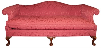 Lot 639 - Georgian Style Upholstered Mahogany Settee...