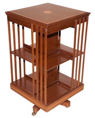 Lot 442 - Mahogany Revolving Bookcase Height 33 inches,...