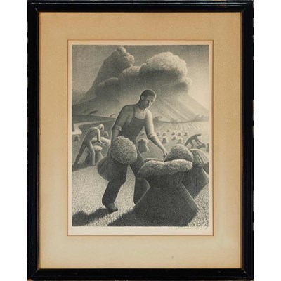 Lot 290 - Grant Wood (1891-1942) APPROACHING STORM (C....