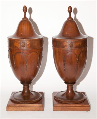 Lot 357 - Pair of George III Style Mahogany Knife Boxes...