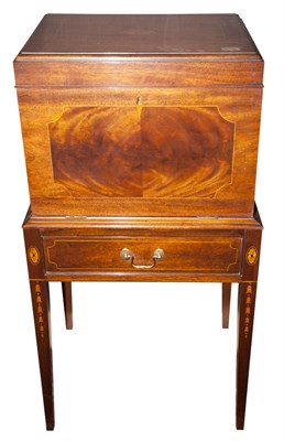 Lot 274 - Federal Style Inlaid Mahogany Silver Chest on...