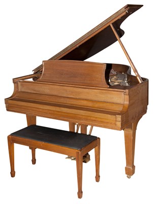 Lot 73 - Steinway & Sons Mahogany Baby Grand Piano...