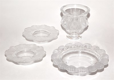 Lot 291 - Group of Four Lalique Molded Colorless Glass...