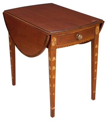 Lot 633 - Georgian Style Inlaid Mahogany Pembroke Table...