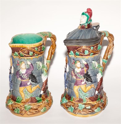 Lot 409 - Minton Majolica Covered Pitcher Height 13...