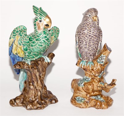 Lot 220 - Two Japanese Porcelain Figures of Birds Height...