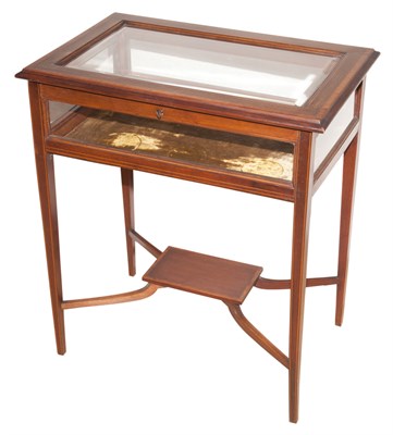 Lot 222 - Inlaid Mahogany Vitrine Table Height 27 1/2...