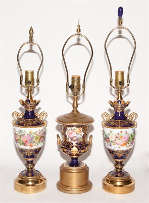 Lot 216 - Pair of Sevres Style Gilt-Metal Mounted Gilt...